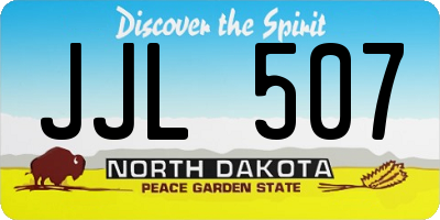 ND license plate JJL507
