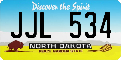ND license plate JJL534