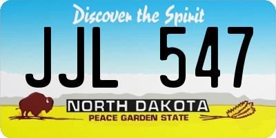 ND license plate JJL547