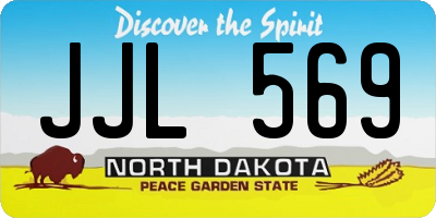 ND license plate JJL569