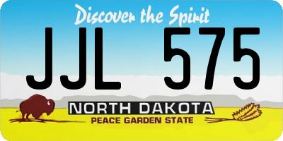 ND license plate JJL575