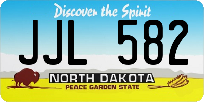 ND license plate JJL582