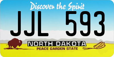 ND license plate JJL593