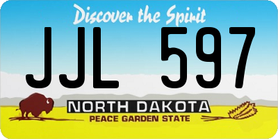 ND license plate JJL597
