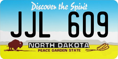 ND license plate JJL609