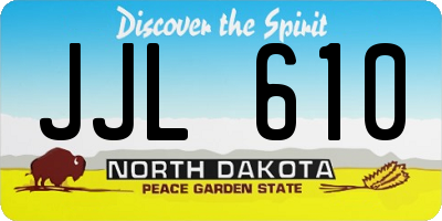ND license plate JJL610