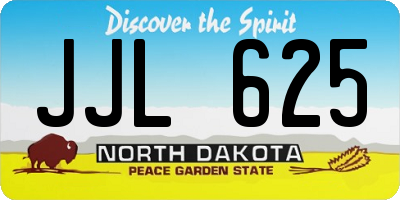 ND license plate JJL625