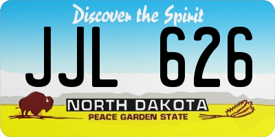 ND license plate JJL626