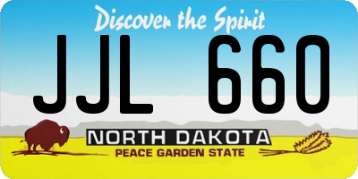ND license plate JJL660