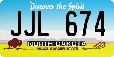 ND license plate JJL674
