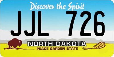 ND license plate JJL726