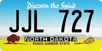 ND license plate JJL727