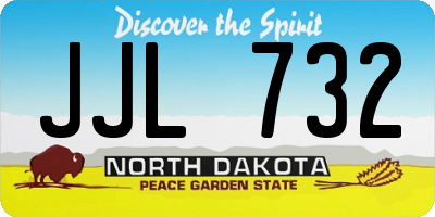 ND license plate JJL732