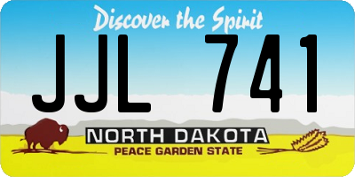 ND license plate JJL741