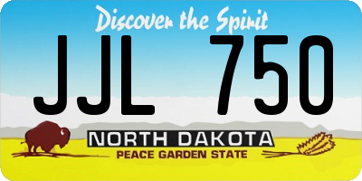 ND license plate JJL750