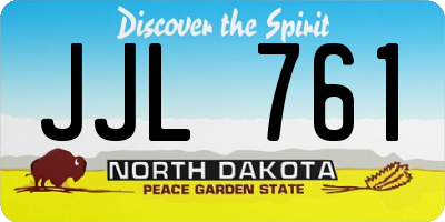 ND license plate JJL761