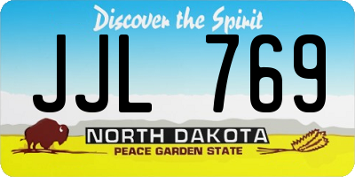 ND license plate JJL769