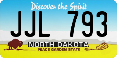 ND license plate JJL793