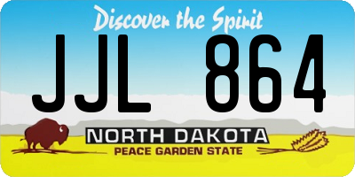 ND license plate JJL864