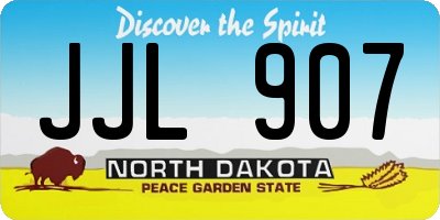 ND license plate JJL907