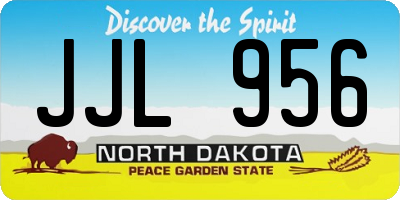 ND license plate JJL956
