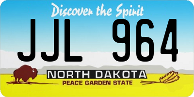 ND license plate JJL964