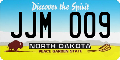 ND license plate JJM009