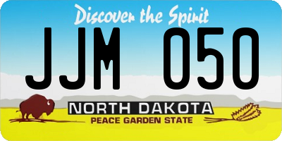 ND license plate JJM050