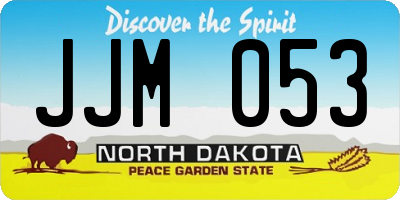 ND license plate JJM053
