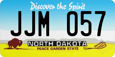 ND license plate JJM057