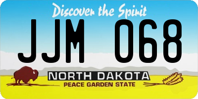 ND license plate JJM068