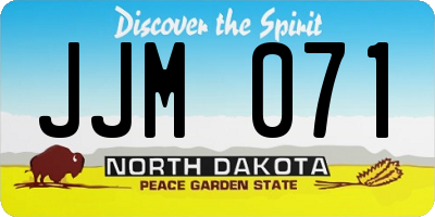 ND license plate JJM071