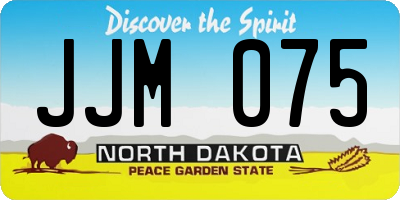 ND license plate JJM075