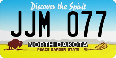 ND license plate JJM077