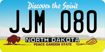 ND license plate JJM080