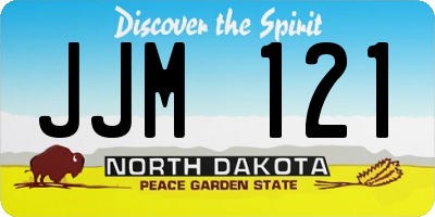 ND license plate JJM121