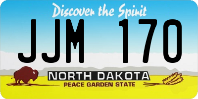 ND license plate JJM170