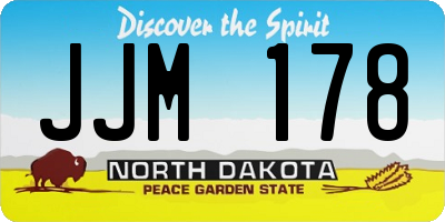 ND license plate JJM178