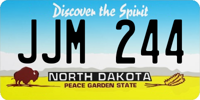 ND license plate JJM244