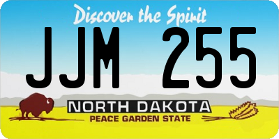 ND license plate JJM255