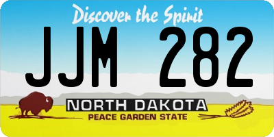 ND license plate JJM282