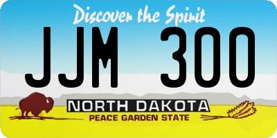 ND license plate JJM300