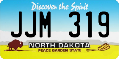 ND license plate JJM319