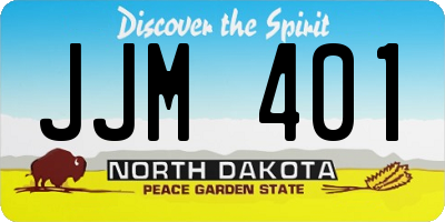 ND license plate JJM401