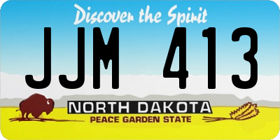 ND license plate JJM413