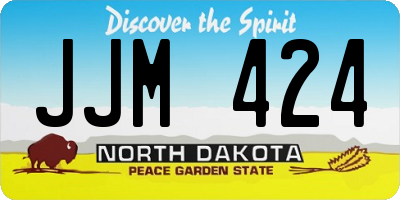 ND license plate JJM424