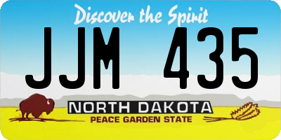 ND license plate JJM435