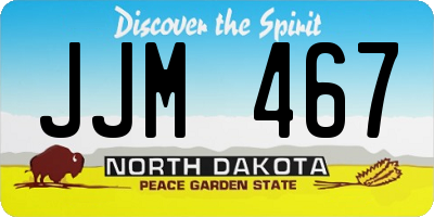ND license plate JJM467