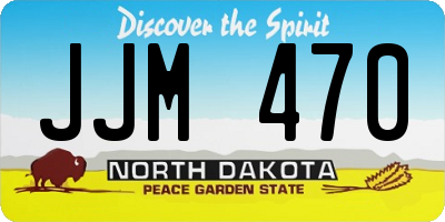 ND license plate JJM470