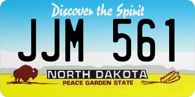ND license plate JJM561